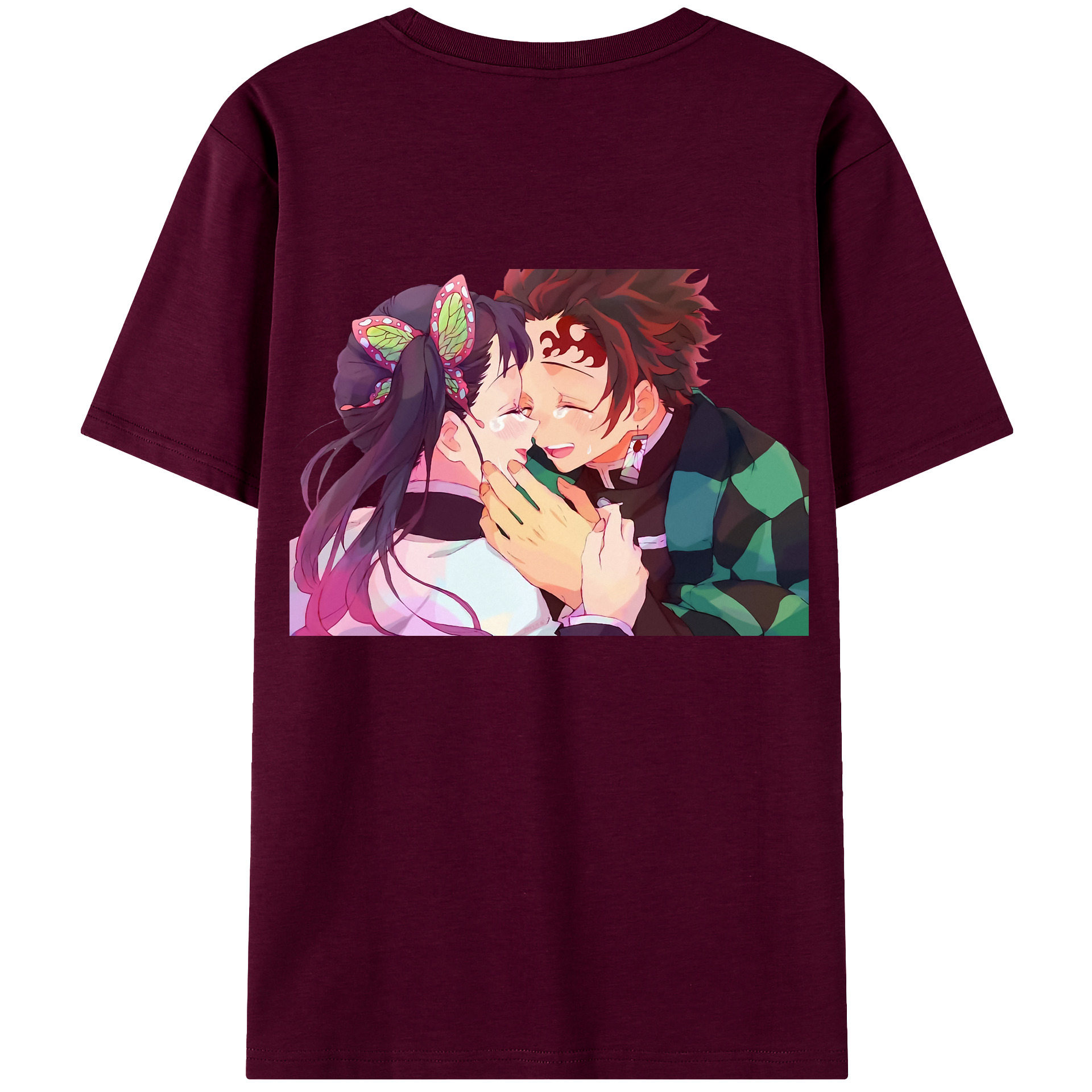 （画像用） 鬼滅の刃 竈門 炭治郎／かまど たんじろう Kamado Tanjirou レディース半袖Tシャツ(バックプリント)